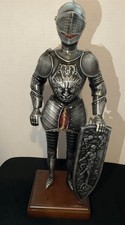 Vintage 13” Toledo Style Metal Knight Articulated Armor Lion Cuirass Relief Shld picture