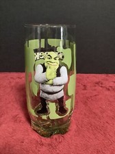 Shrek Forever After 14oz Glass Green Swirled Bottom picture