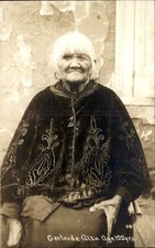 Native American Woman Gertrude Alto 122 Years Old Kumeyaay Tribe c1910 RPPC bhn picture