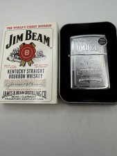 Vintage 2002 Jim Beam Silhouette High Polish Chrome Zippo Lighter New picture