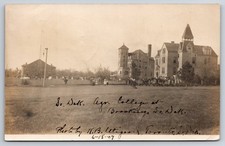 Brookings South Dakota Agricultural College Campus Students Real Photo RPPC picture