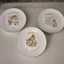 Vintage Holly Hobbie Plate Lasting Memories Porcelain 1970s Japan 6 1/4” Gift picture