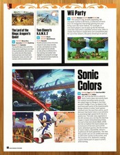 2009 Sonic Colors/Wii Party Vintage Print Ad/Poster Original Game Promo Art 00s picture