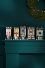 Anthropologie George & Viv Light-Up Holiday Village FULL SET OF 5 NEW picture