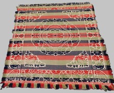 Antique William Ney Myerstown PA Jacquard Coverlet c1850 Large Red Blue Green picture