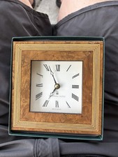 Windsor Castle Royal Collection Desk Clock 1997 Restoration Burl Walnut England picture
