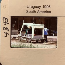 Vtg 1996 Uruguay South America Train Station Railcar 35mm Color Slide picture