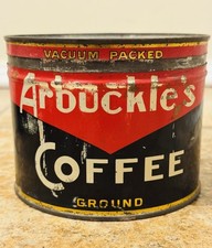 ARBUCKLE’S Antique Coffee Tin Can - Rare Vintage New York, NY - One Pound picture