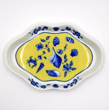 Vintage Lynn Chase Costa Azzurra Small Leaf Dish Porcelain Shell Trinket Tray picture