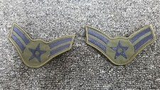 US Air Force Airman E3 Patch Vintage USAF Rank Insignia Amn 1 Pair New unissued  picture