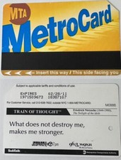 Jeopardy  ABC 7 / 96.3 WQXR Friedrich Nietzsche New York City Subway Metro Card picture