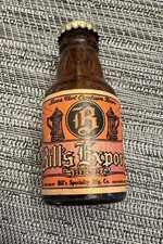 Vintage EMPTY Bill’s Export Beer Mini Bottle Milwaukee WI Paper Label Cap picture