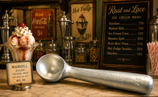 Nuroll Alcoa Toledo OH No. 20 Miller's Ice Cream Scoop Cast Aluminum Vintage picture