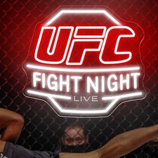 Fighting Themed Neon Sign, Led Wall Light, Fight Night Logo Light Up Sign picture