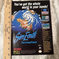 1992 Sim Earth The Living Planet Super Nintendo SNES  Print Advertisement picture