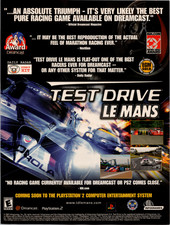 Infogrames Test Drive Le Mans Dreamcast PS2 Vintage Racing Game Ad 2001 Poster picture