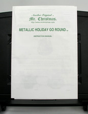 MR. CHRISTMAS METALLIC HOLIDAY GO ROUND INSTRUCTION MANUAL (ONLY MANUAL) picture