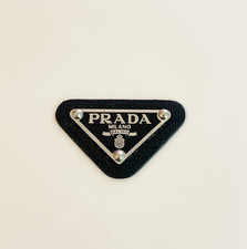 Designer Black Triangle Silver Logo Plate Leather Set of 1 picture