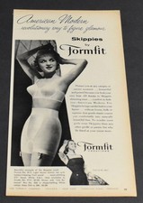 1956 Print Ad Sexy Fashion Lady Blonde Skippies Formfit Bra Smooth Beauty Art Ht picture