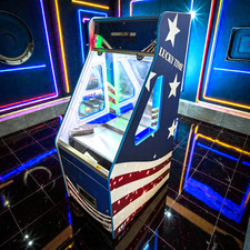 Quarter Coin Token Pusher Machine *Fast Shipping* USA FLAG picture