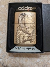 SOLID BRASS 2010 ZIPPO LIGHTER BARRETT SMYTHE EMBLEM WHERE THE EAGLES DARE. Good picture