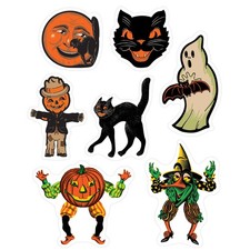 Beistle Vintage Halloween Window Clings, 28 Classic 12