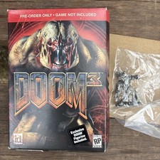 Doom 3 Pre-Order Pewter Figurine Sealed with Rare Promo Box (Warped Condition) picture