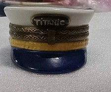 Titanic Captain's Hat                      Elda Creations, Limoges France. picture