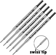 Genuine Black Intrepid Medium point Refills for PhD Papermate Lubriglide Aspire. picture