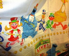 Vintage Sesame Street Curtains / Valance - With HTF Prairie Dawn picture
