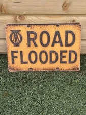 AA Road Flooded Steel Sign 12 x 8 inch  picture