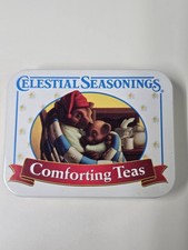 Celestial Seasonings Collectible Small Tin Comforting Tea Empty Vintage 1995 picture
