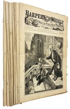 Jan Feb Mar Harpers Weekly 1872 Lot 12 Issues, Free Love Thomas Nast picture