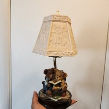 Story Bears Table Stand Night Light Lamp Beautiful Shade Childs Room 12