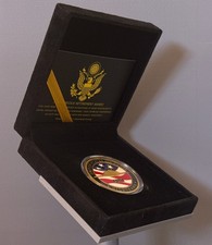 U.S. Airforce F-117 Nighthawk Challenge Coin in Display Case picture