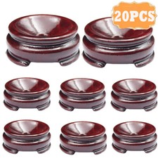 20pcs Wood Display Stand For 20-60MM Crystal Ball Sphere Globe Stone Holder Egg picture