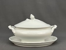 JKW Bavaria Porcelain COVERED SOUP TUREEN with Rose Finial and Underplate: EUC picture