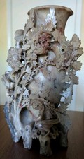 Vintage Carved Soap Stone Vase picture