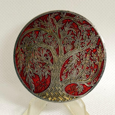 Celtic Knot Tree of Life Red Gold Enamel Geocaching Challenge Coin  G#1 picture