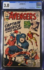 Marvel AVENGERS 1964 #4 Key  1st CAPTAIN AMERICA Jack KIRBY Stan LEE CGC 3.0 picture