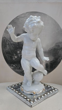 ANTIQUE WALLENDORF SCHAUBACH KUNST CHERUB PUTTI PLAYING WITH BALL FIGURINE 7