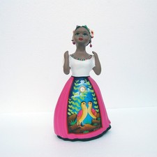 Lupita NAJACO Ceramic Figurine Doll Mexican Folk Art MISSING  Bird Cage picture
