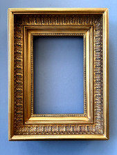 SMALL Antique K. BITTCHER Wood & Gesso GOLD PAINTING FRAME Copenhagen 9