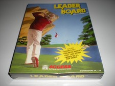 Leader Board golf Commodore 64 game by Access. NOS. Rare factory sealed box. picture