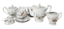 VTG 1950s Chinese Jingdezhen Porcelain Tea Set for 6 - 17 Pieces picture