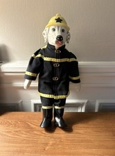 Vintage Porcelain Dalmatian Doll Fireman Dog Collectible Figurine 14 Inches picture