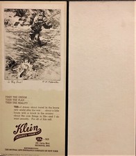 Vintage 1940s Klein Insurance Agency Blotter Seymour Indiana NOS Ephemera picture