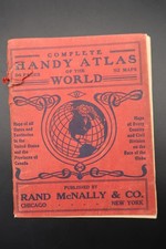 Antique Rand McNally Complete Handy Atlas of the World 1917 Beautiful Maps picture