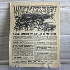 Vintage Sears And Roebuck Catalog Watch And Jewelry Pages Junk Journal Ephemera picture