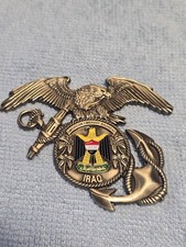 USMC American Embassy Baghdad Iraq Custom Eagle Anchor Challenge Coin Rare picture